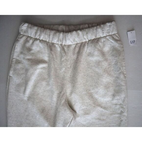 Gap 529031 Women's Sz Medium Pale Gray Heather Fleece Jogger Pants - Picture 6 of 10